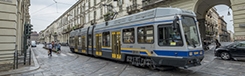 De tram in Turijn